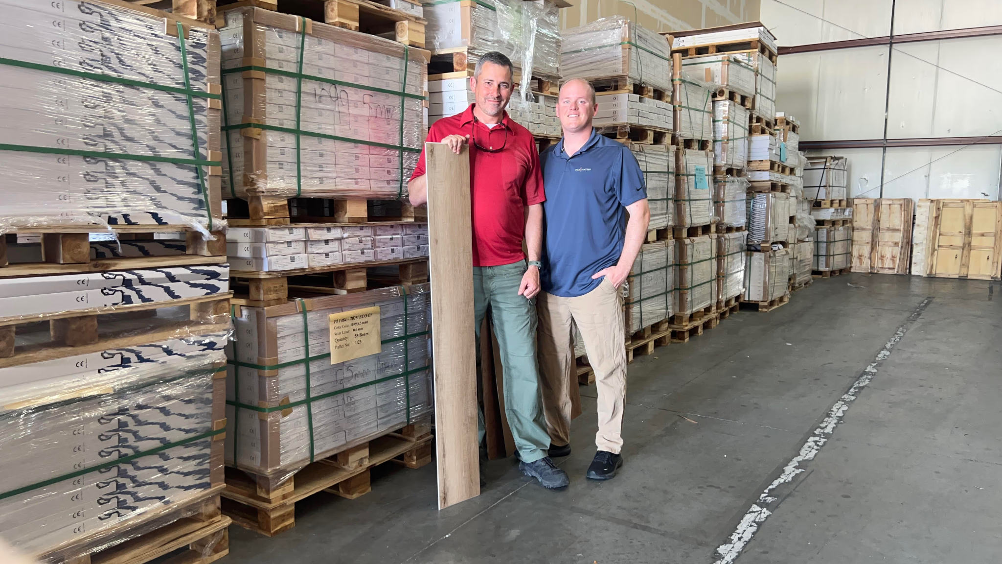 Matt and Jeff at the Lowcountry LVP warehouse